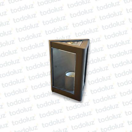 Aplique Ext. Triangular Marron 3C Transp 1*E27 (57.483)