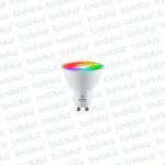 Lamp. Dicroica Led MR16 4.8W GU10 Smart Luz Regulable RGB/Fria/Calida 220Vac Taschibra