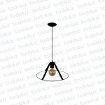 Colgante Vintage Conico Abierto Negro 1*E27 (54.1129)