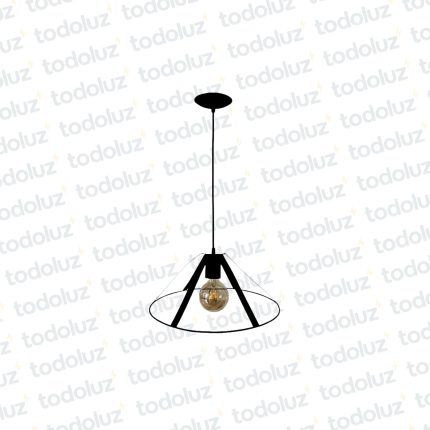 Colgante Vintage Conico Abierto Negro 1*E27 (54.1129)