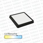 Panel Led Cuadrado p/ Adosar Borde Negro 18W Luz Fria 6500°k Taschibra