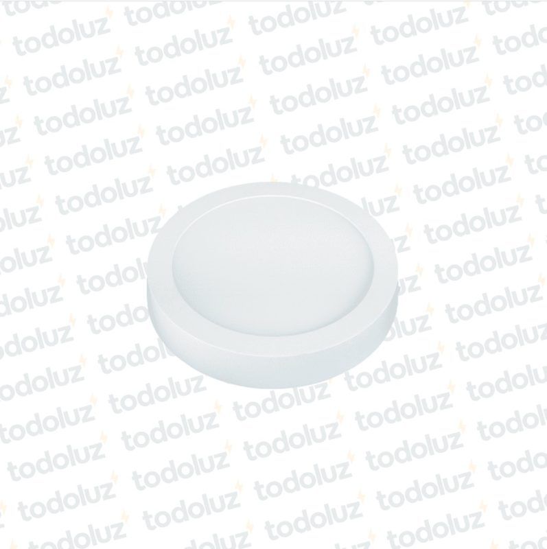 Panel Led Redondo p/ Adosar 12W Luz Fria 6500°k Taschibra