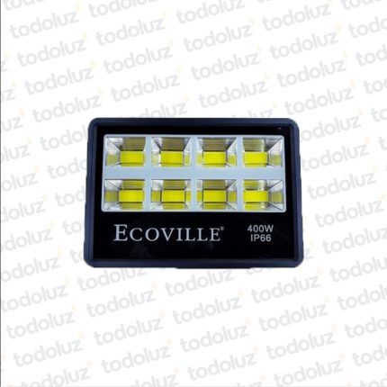 Proyector Led 400W (8x50W Cob 6x3) Luz Fria 6500°k 220Vac