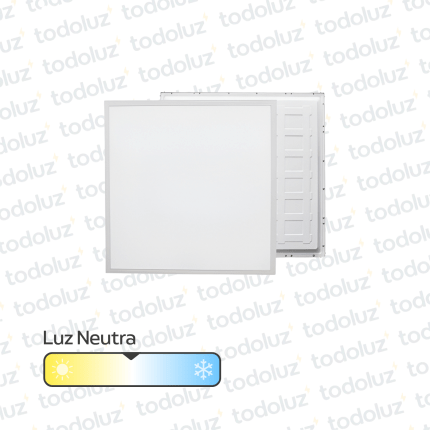 Panel Led Cuadrado p/ Embutir 40W Luz Neutra 4000°k 595x595mm (Ref.60x60)