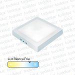 Panel Led Cuadrado p/ Adosar 12W Luz Fria 6500°k Taschibra