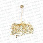 Colgante B. Circular Dorado c/ Caida Cristal 6*E14 (54.899)