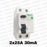 Disyuntor Diferencial 2P 25A 30mA EZ9 Schneider
