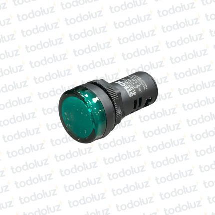 Luz Piloto Led 22mm Verde 220Vac Steck