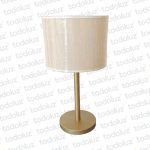 Luminaria de Mesa 53cm Dorado Pantalla Circular Beige (56.134)