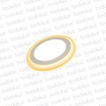 Panel Led Redondo p/ Adosar Dual 18W Luz Fria 6500°k + Borde 6W Luz Calida 3000°k Taschibra