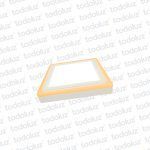 Panel Led Cuadrado p/ Adosar Dual 18W Luz Fria 6500°k + Borde 6W Luz Calida 3000°k Taschibra