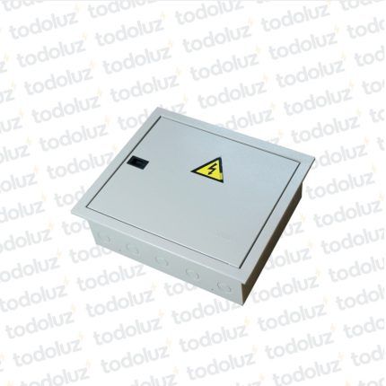 Tablero Embutir Metal Din 12 Modulos c/ Distribucion RST+N+T 63A Beige Cominsa