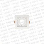Spot Embutir Modular Cuadrado y Recuadro Blanco Movil Par20 1*E27