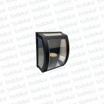 Aplique Ext. Rectangular Negro 5C Oval Transp 1*E27 (57.480)