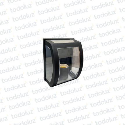 Aplique Ext. Rectangular Negro 5C Oval Transp 1*E27 (57.480)