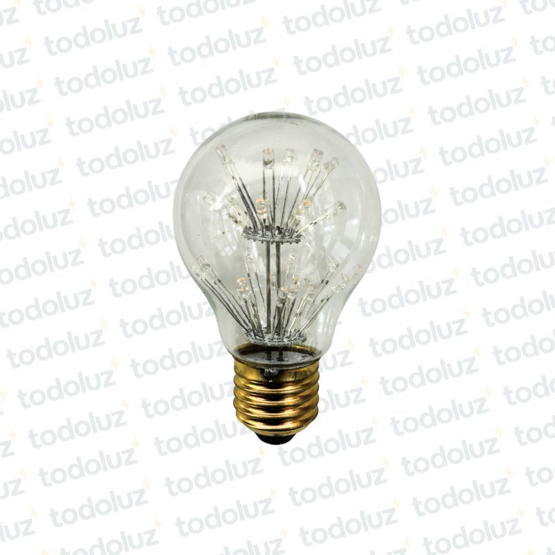 Lamp. Led Filamento Estrella A60 Transparente 3W 2200°k E27 220V
