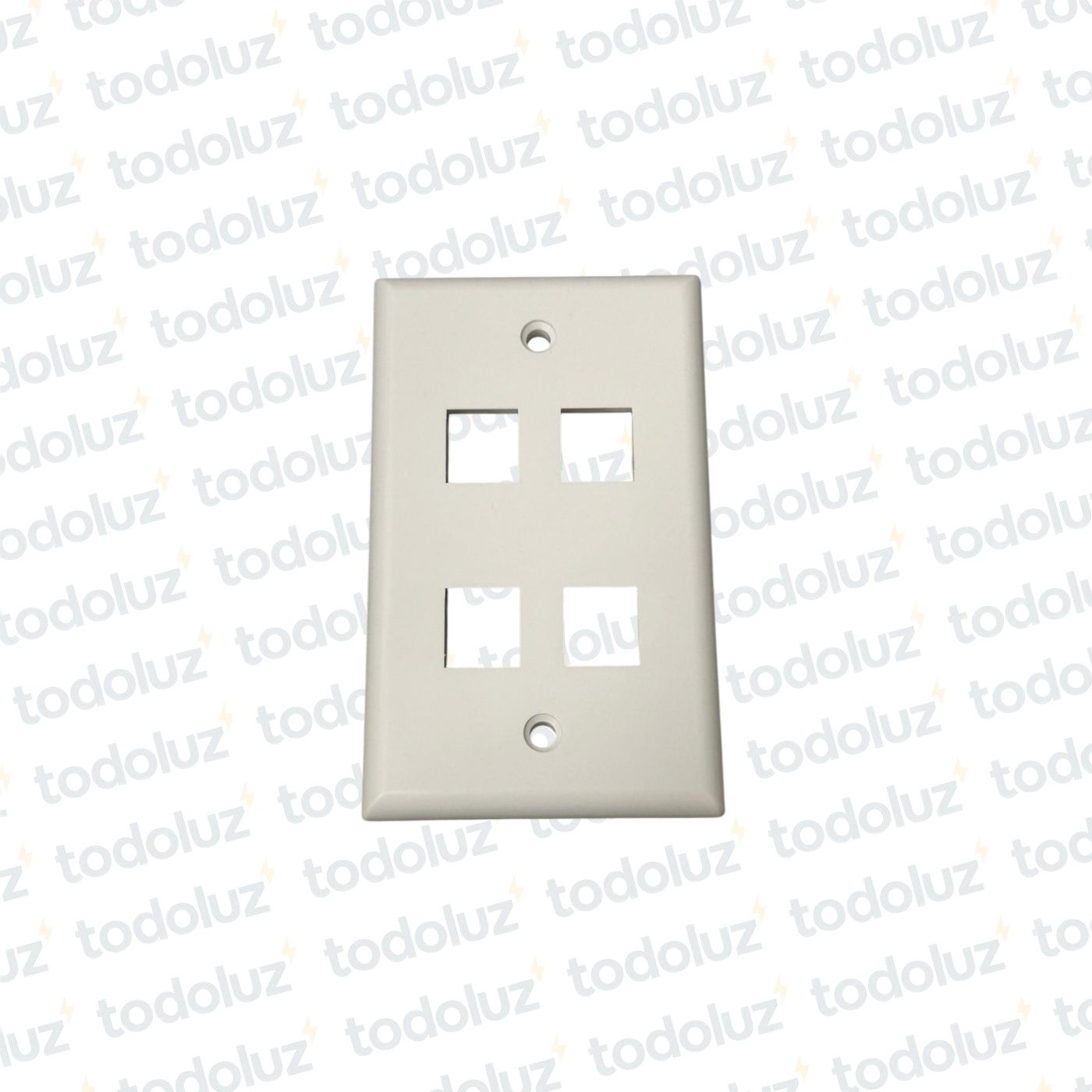 8c33a4c9-f8e6-407f-9de5-5a107431ef1f-13006.jpg Placa Keystone (Face Plate) 4 Puertos Embutir 4x2 Blanco