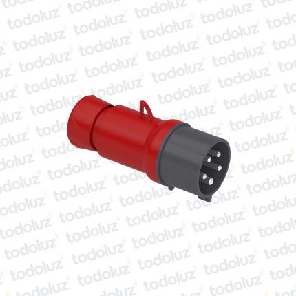 Ficha Macho Industrial 6H 3x32A+T+N (5 Pin) IP44 380-415V Rojo Schneider