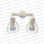 Aplique de Pared Vintage Esferico Blanco 2*E27 (50.360)