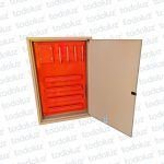 Tablero Embutir Metal Din 100 Modulos c/ Distribucion RST+N+T 250A Beige Cominsa