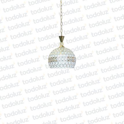 Colgante Semicirculo Cromado c/Cristales Transp. 1*E27 (54.942)