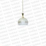 Colgante Semicirculo Cromado c/Cristales Transp. 1*E27 (54.942)