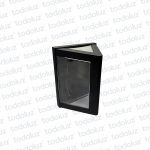 Aplique Ext. Triangular Negro 3C Transp 1*E27 (57.482)