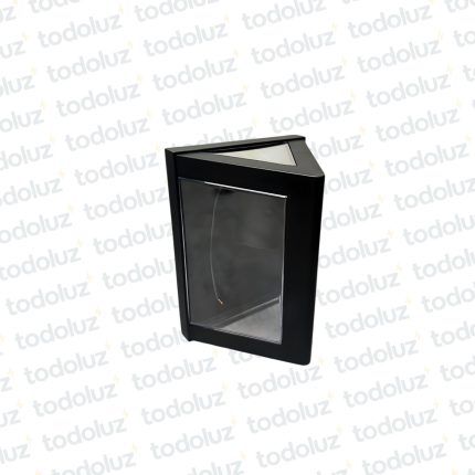 Aplique Ext. Triangular Negro 3C Transp 1*E27 (57.482)