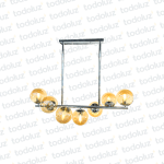 Colgante Barra Horizontal Cromado Esferas Vd. Caramelo 7*E27 (54.978)