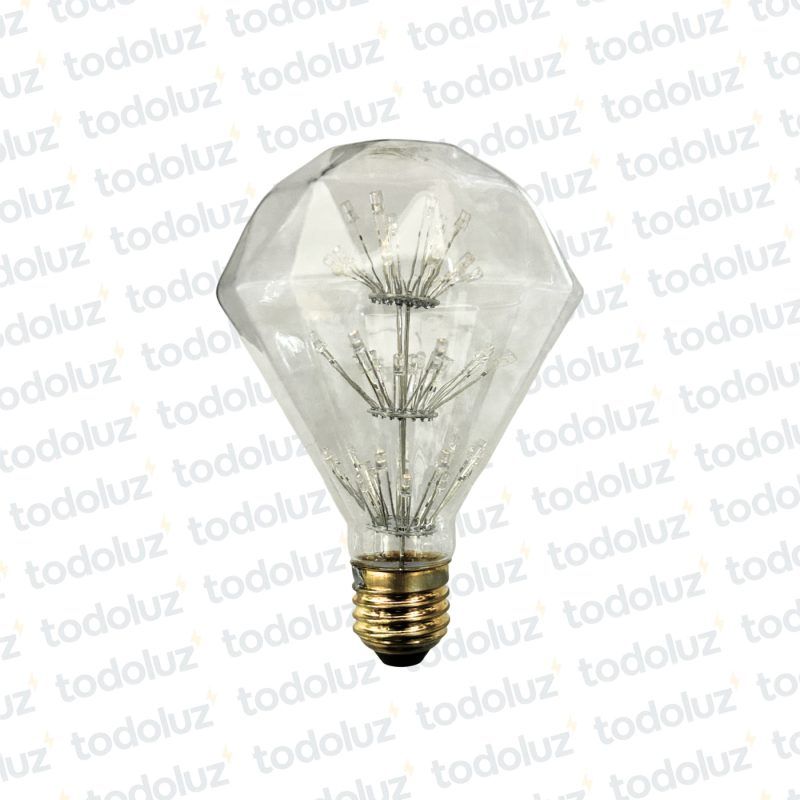 Lamp. Led Filamento Estrella D95 Transparente 3W 2200°k E27 220V