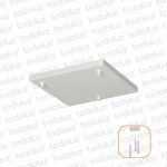 Base Blanca Cuadrada con PG p/ Colgante 3 Luces