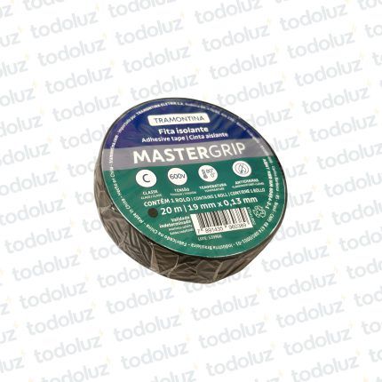 Cinta Aisladora 20mts x 19mm x 0.13mm Negro 600V 0/80°C Master Tramontina
