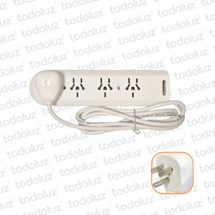 Tomacte. Multiple 4T 10A 250V Multinorma c/ cable