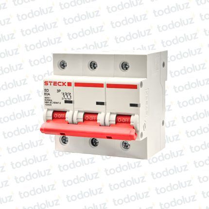 Interruptor Termomagnetico Sist. Din 3P 80A 10ka C Steck