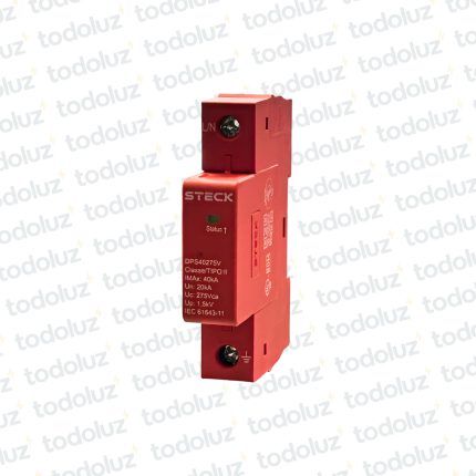 Descargador de Sobretension 1P 40kA 275V Din Steck