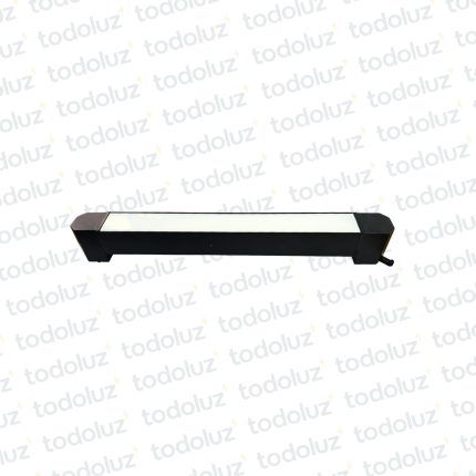 Spot Lineal Difuso Negro p/ Riel 20W 337mm 1400lm Luz Calida 3000°k 220Vac