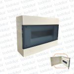 Tablero Exterior Plastico Din 12 Modulos c/ Tapa Fume Eletromar