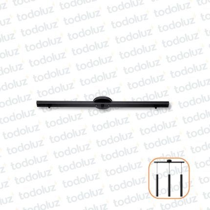 Base Negra Lineal Rectangular con PG p/ Colgante 3 Luces