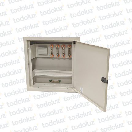 Tablero Embutir Metal Din 18 Modulos c/ Distribucion RST+N+T 125A Beige Cominsa