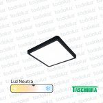 Panel Led Cuadrado p/ Adosar Borde Negro 18W Luz Neutra 4000°k Taschibra