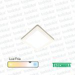 Panel Led Cuadrado p/ Adosar Dual 18W Luz Fria 6500°k + Borde 6W Luz Calida 3000°k Taschibra