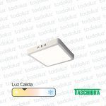 Panel Led Cuadrado p/ Adosar 18W Luz Calida 3000°k Taschibra