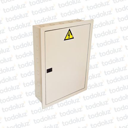 Tablero Embutir Metal Din 24 Modulos c/ Distribucion RST+N+T 63A Beige Cominsa