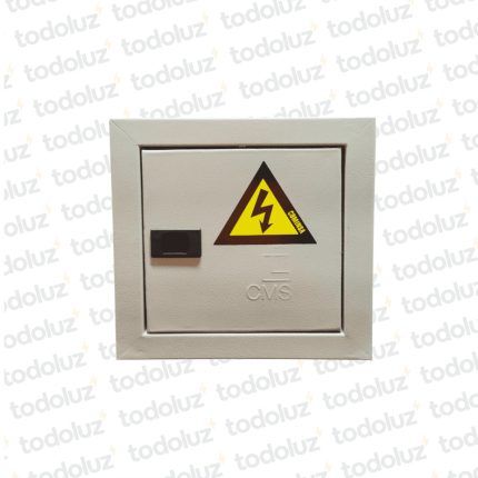 Tablero Embutir Metal Din 3 Modulos c/ Borne Neutro Beige Cominsa