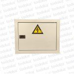 Tablero Embutir Metal Din 12 Modulos c/ Borne Neutro Beige Cominsa