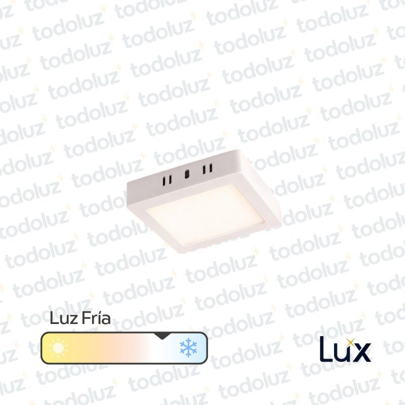 Panel Led Cuadrado p/ Adosar 6W Luz Fria 6500°k MG Lux