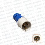 Ficha Macho Industrial 6H 2x16A+T (3 Pin) IP44 200-250V Azul Schneider