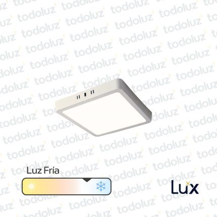 Panel Led Cuadrado p/ Adosar 18W Luz Fria 6500°k MG Lux