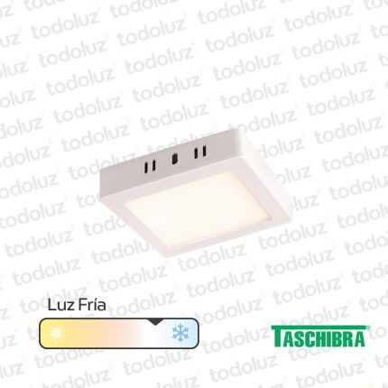 Panel Led Cuadrado p/ Adosar 12W Luz Fria 6500°k Taschibra