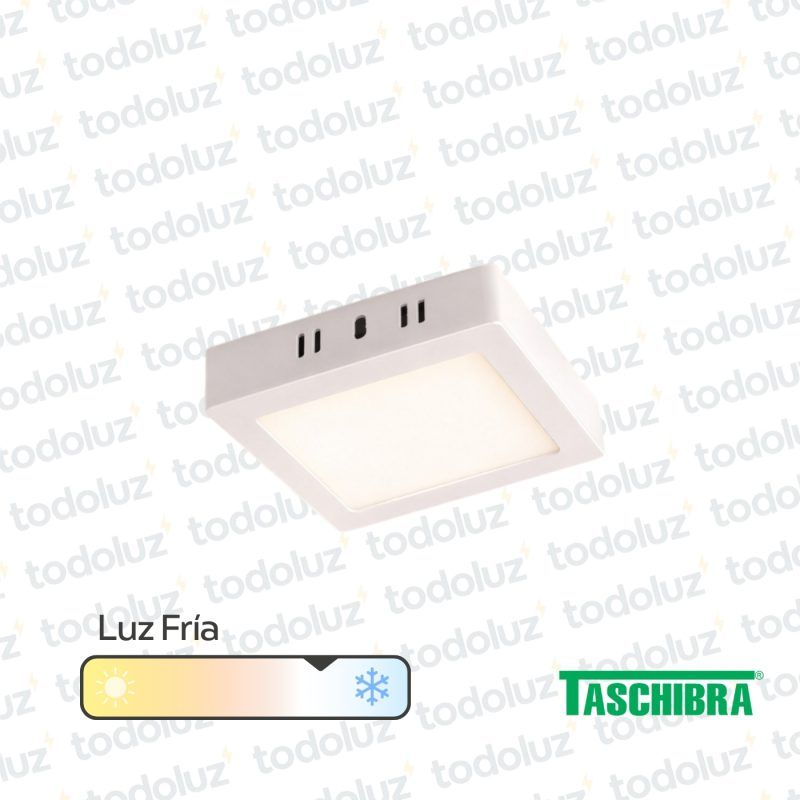 Panel Led Cuadrado p/ Adosar 12W Luz Fria 6500°k Taschibra